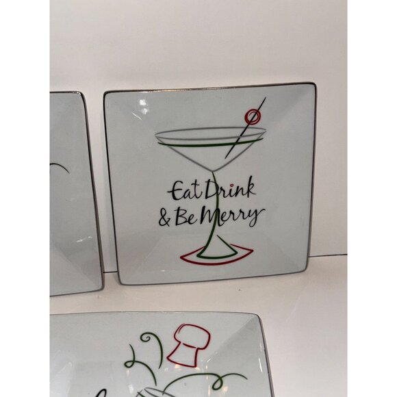 Holiday-Themed Food Network Square Plates Set Of 5 - Picture 5 of 8